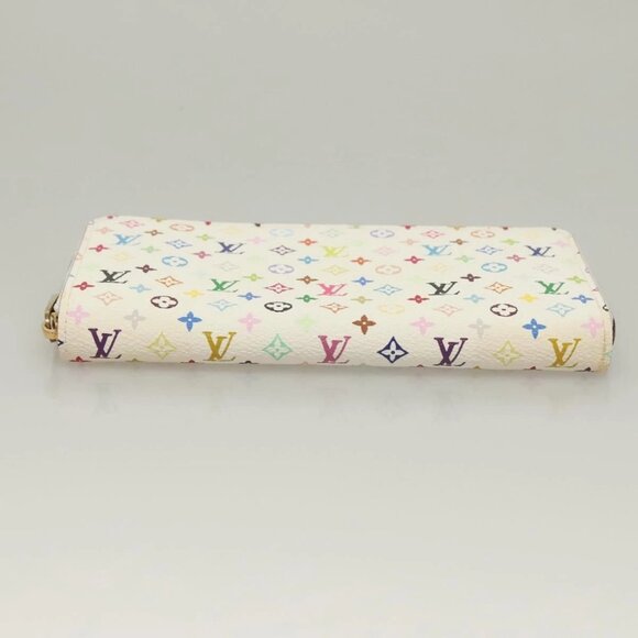 LOUIS VUITTON Monogram Multicolor Zippy Wallet White M60241 LV Auth 131100 - Picture 7 of 16